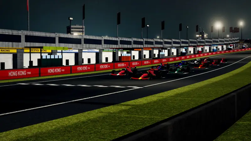 On the grid for the Grand Prix of Hong Kong: Hong Kong racing game screenshot