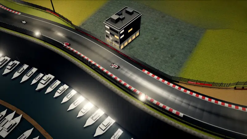 The helicopter over the Hong Kong circuit: Hong Kong racing game screenshot