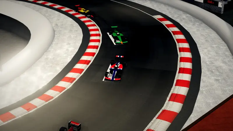 Craning over the Iceland track: Iceland racing game screenshot