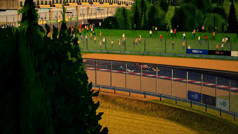 Craning over the India track: India racing game screenshot