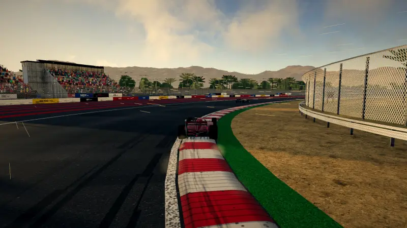 Chasing through a corner in Iraq: Iraq racing game screenshot