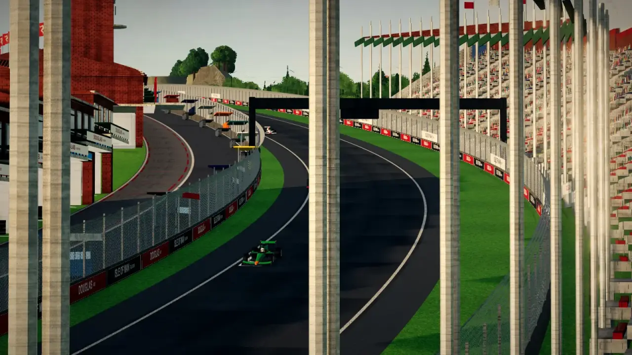 Craning over the Isle of Man track: the Isle of Man racing game