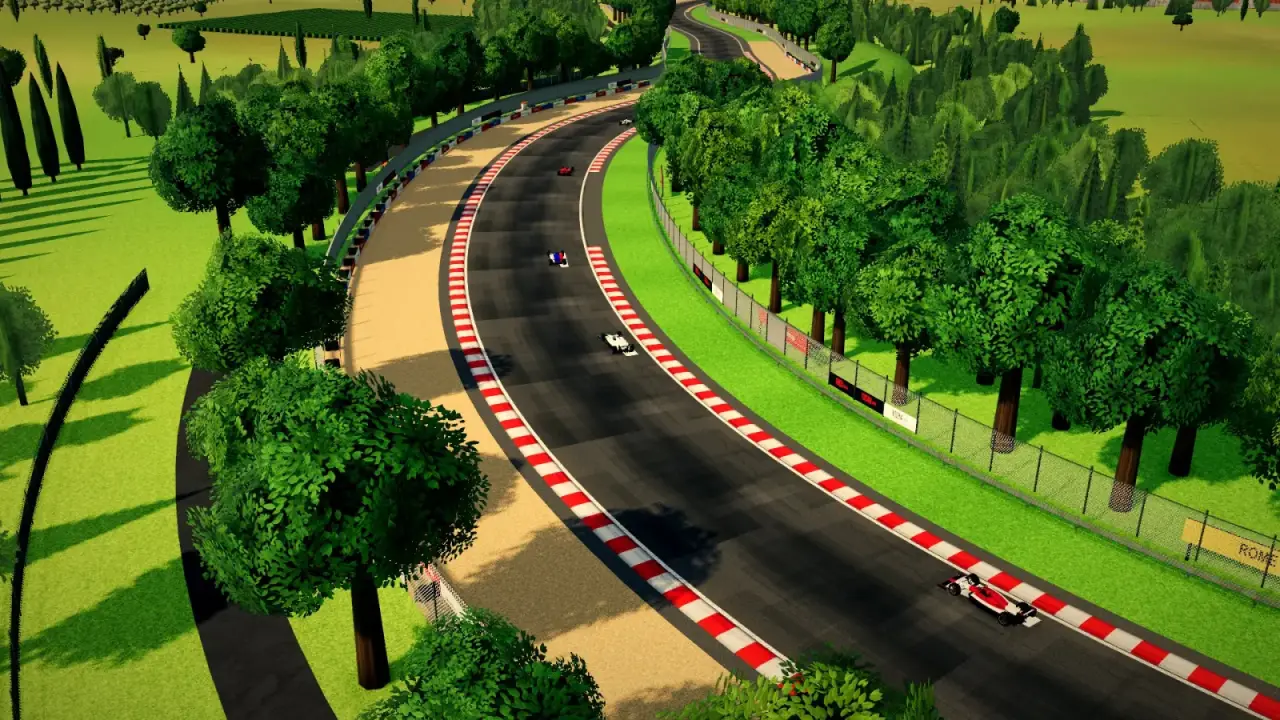 The helicopter over the Italy circuit: the Italy racing game