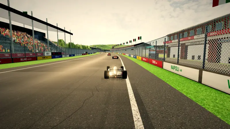 Chasing through a corner in Italy: Italy racing game screenshot