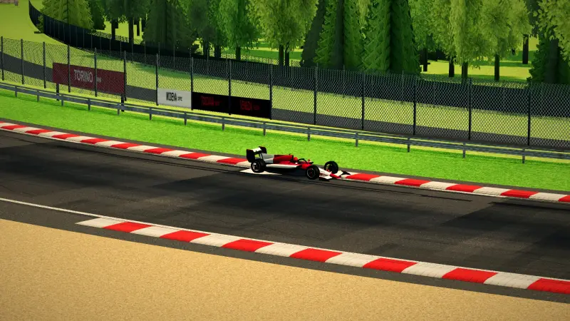 Craning over the Italy track: Italy racing game screenshot