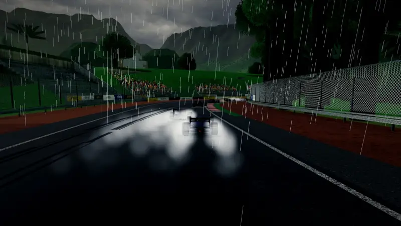 Chasing through a corner in Jamaica: Jamaica racing game screenshot