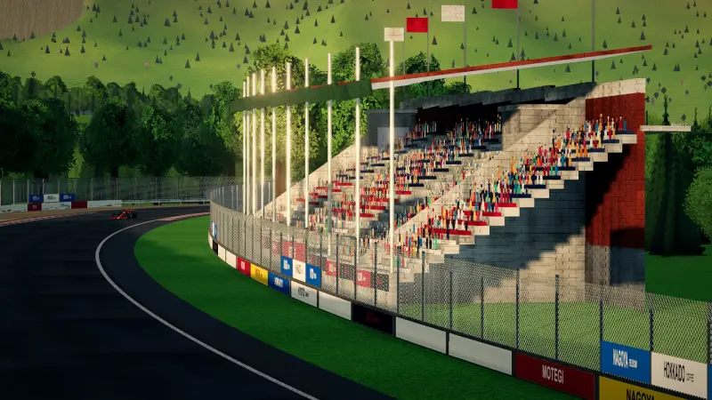 Trackside at the Japan circuit: Japan racing game screenshot