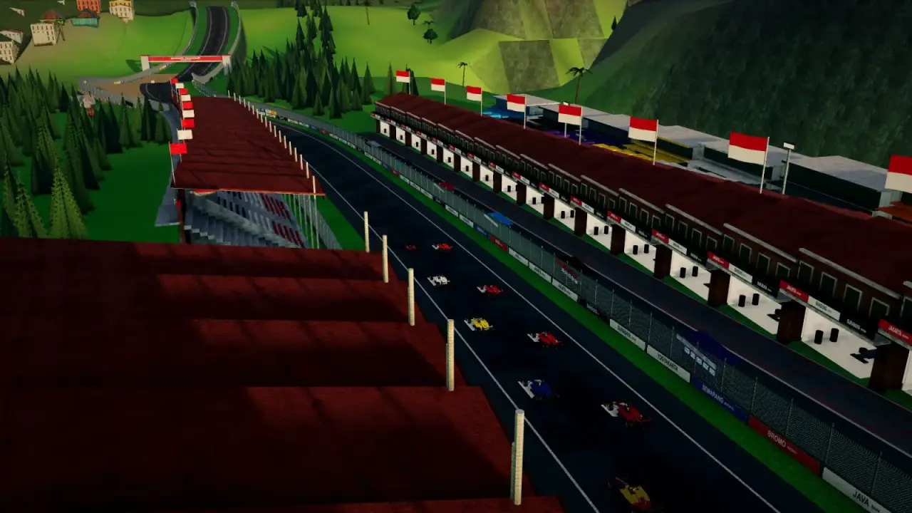 The helicopter over the Java circuit: the Java racing game
