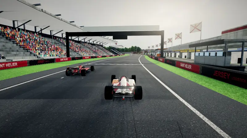 On the grid for the Grand Prix of Jersey: Jersey racing game screenshot