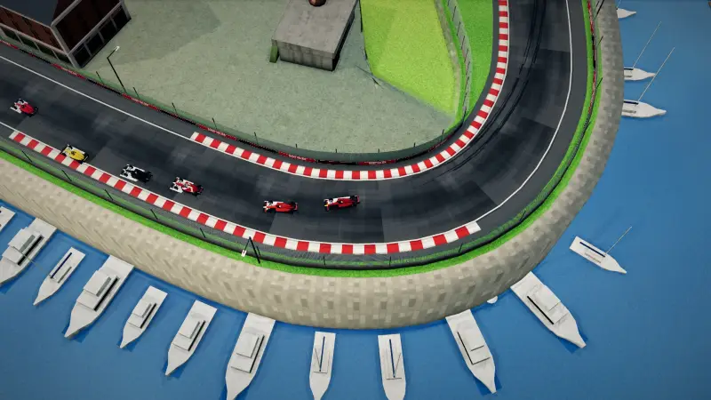The helicopter over the Jersey circuit: Jersey racing game screenshot