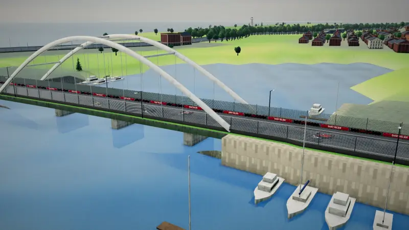 Across the bridge, Jersey: Jersey racing game screenshot