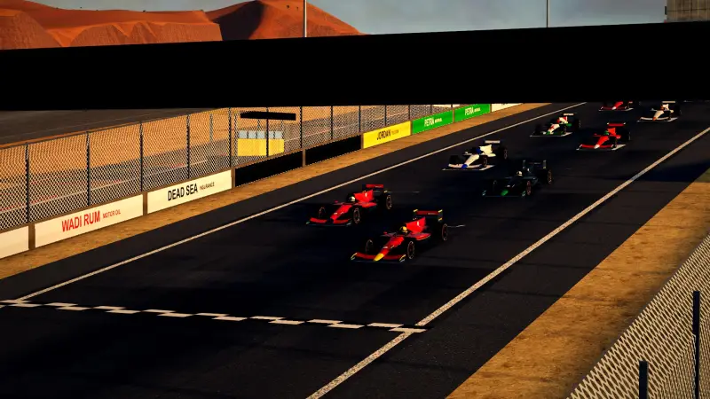 On the grid for the Jordanian Grand Prix: Jordan racing game screenshot