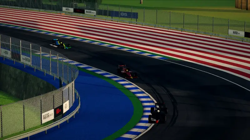 Craning over the Kenya track: Kenya racing game screenshot
