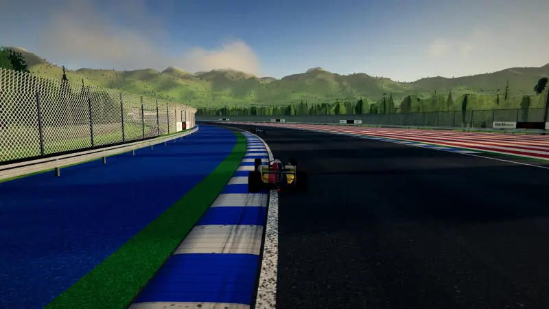 Chasing through a corner in Kenya: Kenya racing game screenshot