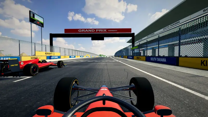 On the grid for the Grand Prix of Kiribati: Kiribati racing game screenshot