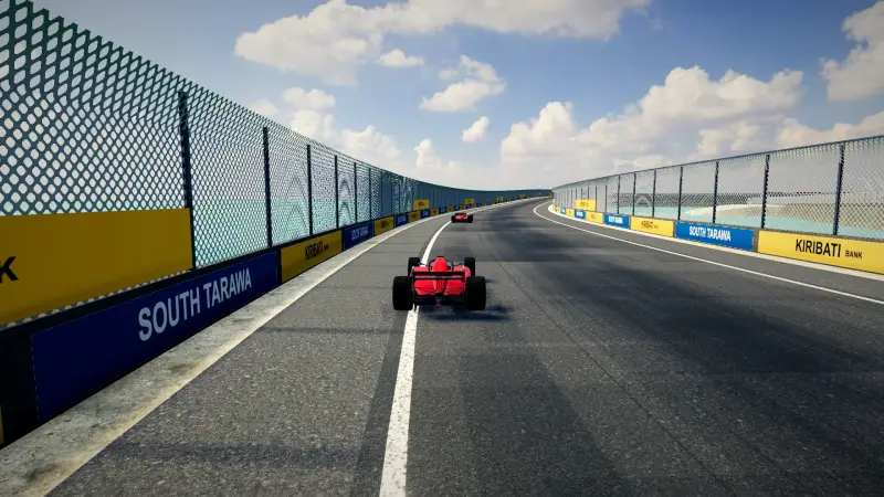 Chasing through a corner in Kiribati: Kiribati racing game screenshot