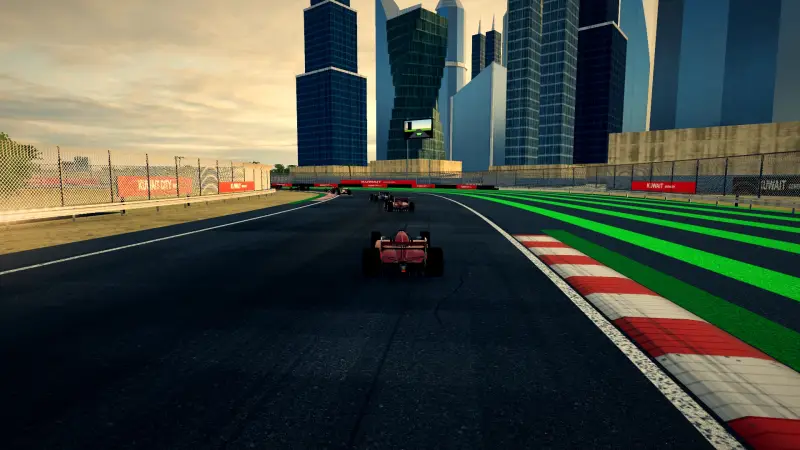 Chasing through a corner in Kuwait: Kuwait racing game screenshot
