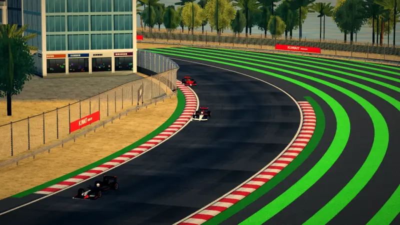 Craning over the Kuwait track: Kuwait racing game screenshot