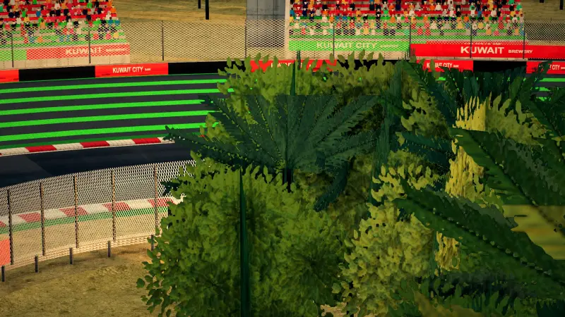 Craning over the Kuwait track: Kuwait racing game screenshot