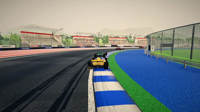 Chasing through a corner in Laos: Laos racing game screenshot