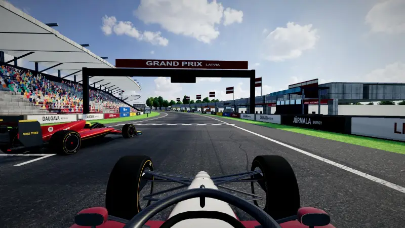 On the grid for the Latvian Grand Prix: Latvia racing game screenshot