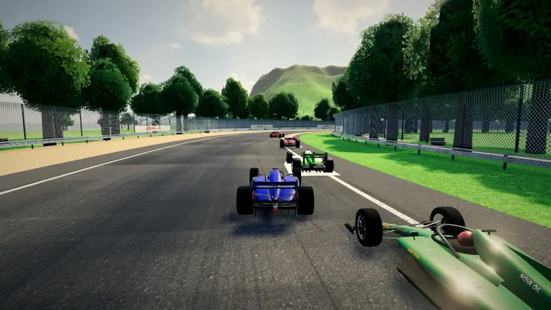 Chasing through a corner in Liberia: Liberia racing game screenshot