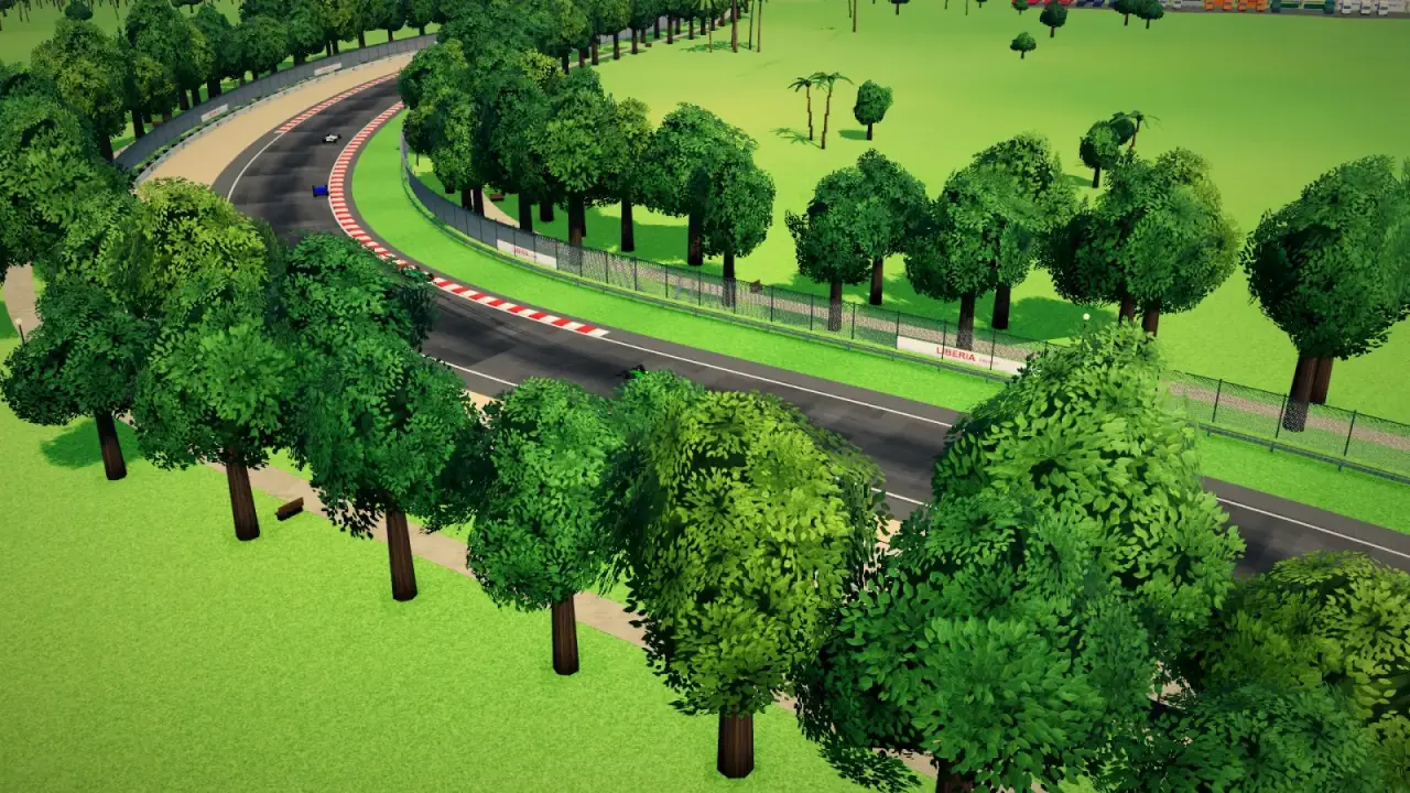 The helicopter over the Liberia circuit: the Liberia racing game