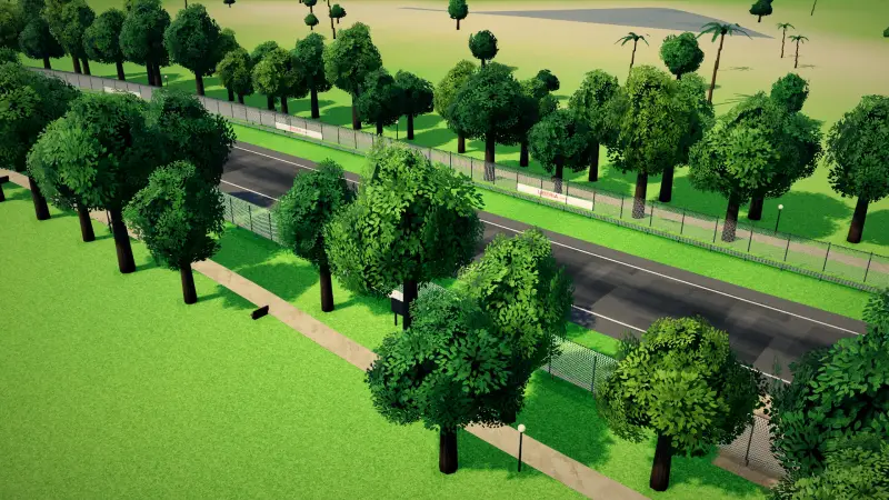 The helicopter over the Liberia circuit: Liberia racing game screenshot