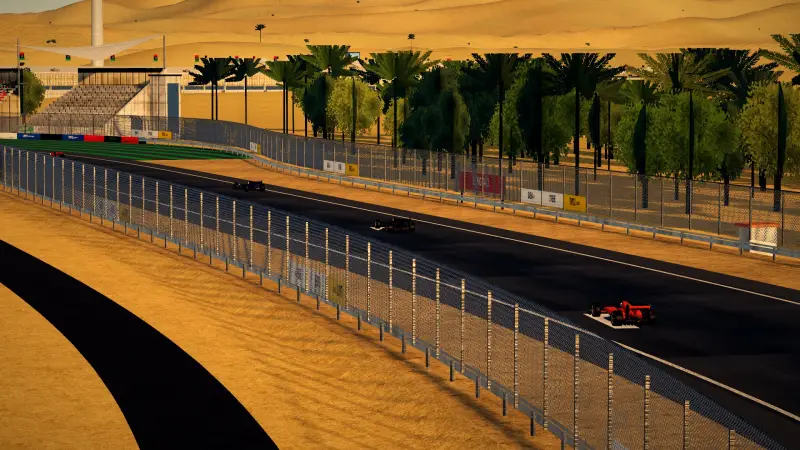 Craning over the Libya track: Libya racing game screenshot