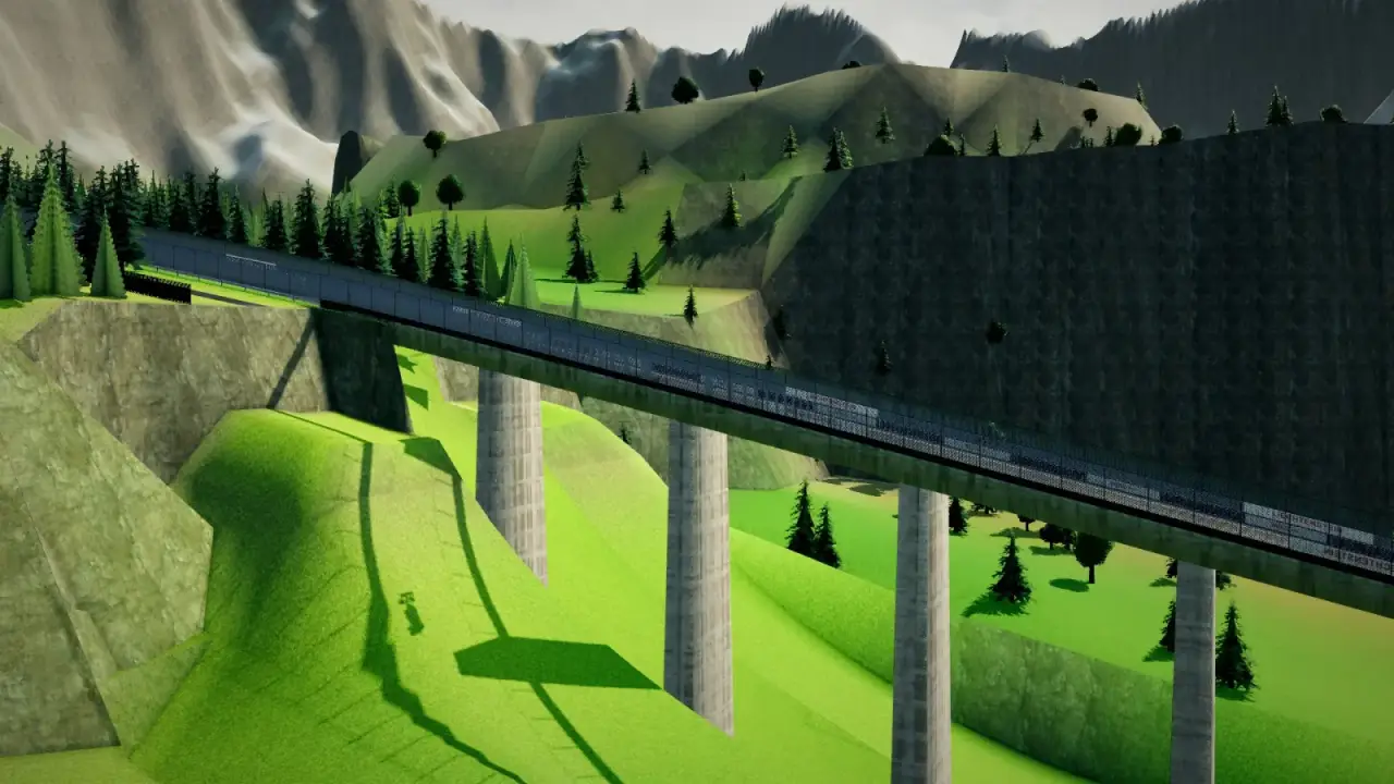 Over the viaduct, Liechtenstein: the Liechtenstein racing game