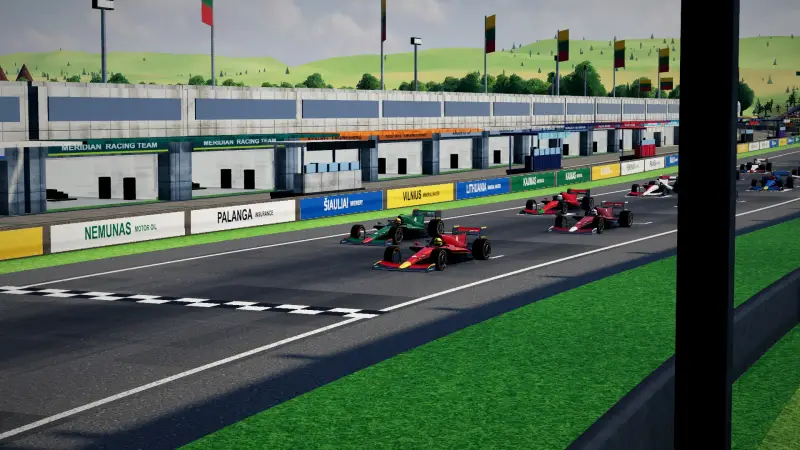On the grid for the Lithuanian Grand Prix: Lithuania racing game screenshot