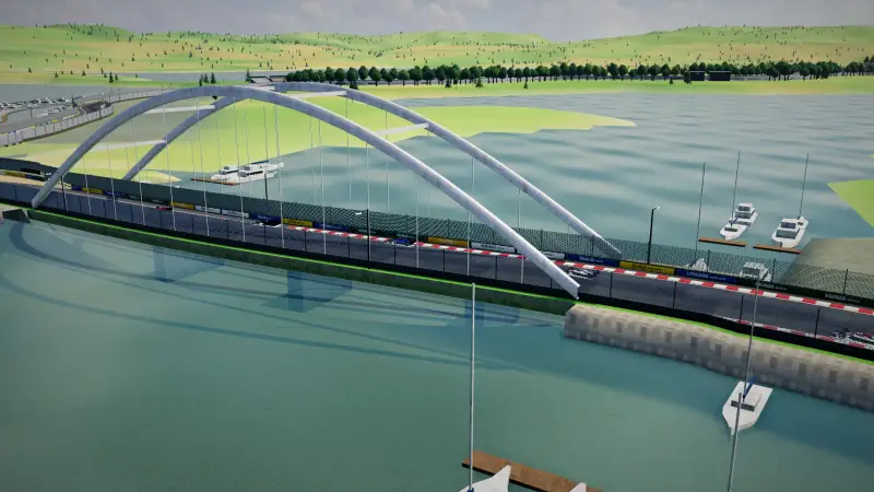 Across the bridge, Lithuania: Lithuania racing game screenshot