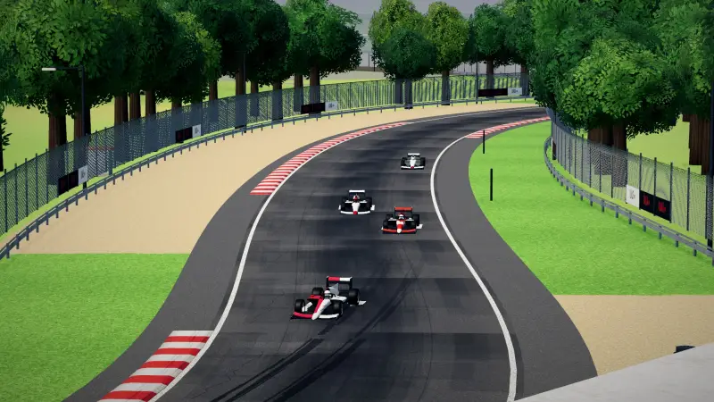 Craning over the Lithuania track: Lithuania racing game screenshot