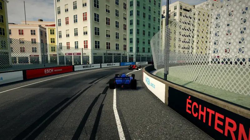 Chasing through a corner in Luxembourg: Luxembourg racing game screenshot