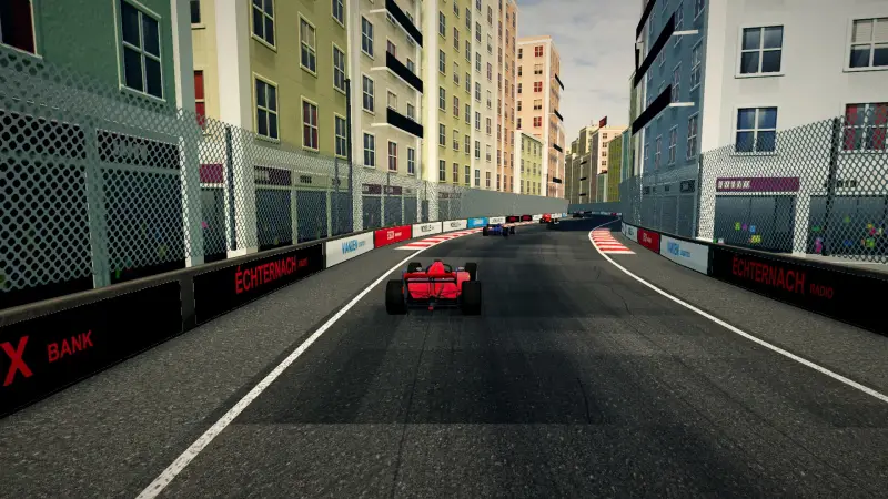 Chasing through a corner in Luxembourg: Luxembourg racing game screenshot