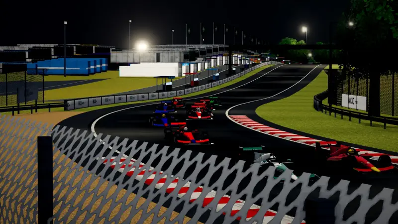 Trackside at the Macao circuit: Macao racing game screenshot