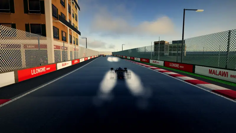 Chasing through a corner in Malawi: Malawi racing game screenshot