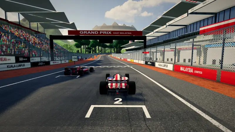 On the grid for the East Malaysia Grand Prix: Malaysia racing game screenshot