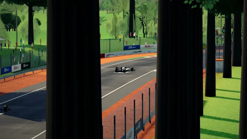 Craning over the Malaysia track: Malaysia racing game screenshot