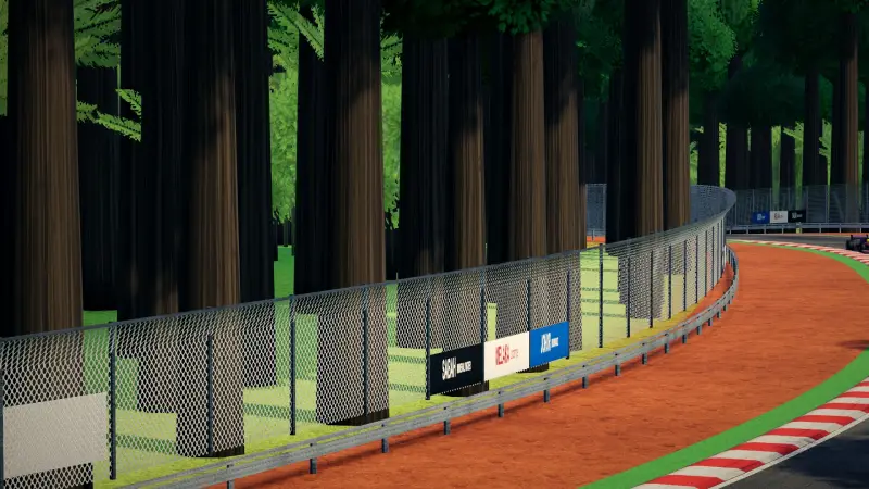 Trackside at the Malaysia circuit: Malaysia racing game screenshot