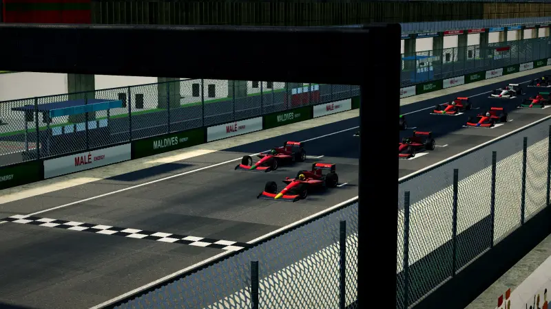 On the grid for the Grand Prix of Maldives: Maldives racing game screenshot