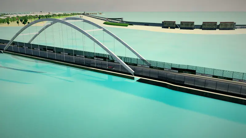 Across the bridge, Maldives: Maldives racing game screenshot