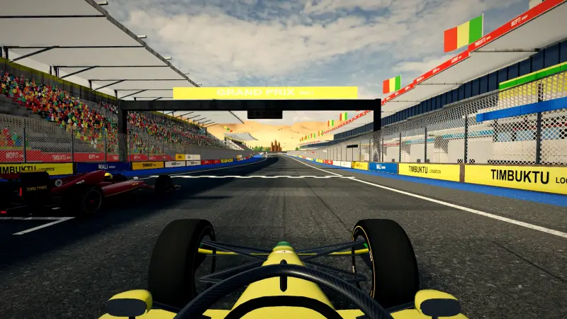 On the grid for the Malian Grand Prix: Mali racing game screenshot