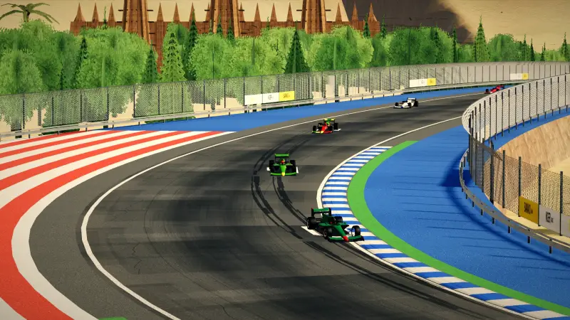 Craning over the Mali track: Mali racing game screenshot