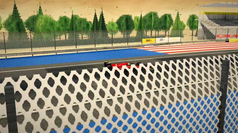 Trackside at the Mali circuit: Mali racing game screenshot
