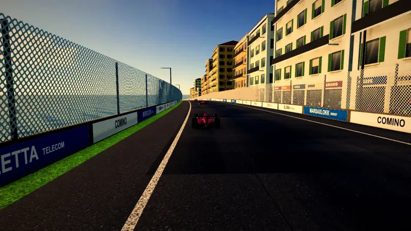 Chasing through a corner in Malta: Malta racing game screenshot