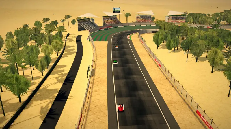 The helicopter over the Mauritania circuit: Mauritania racing game screenshot