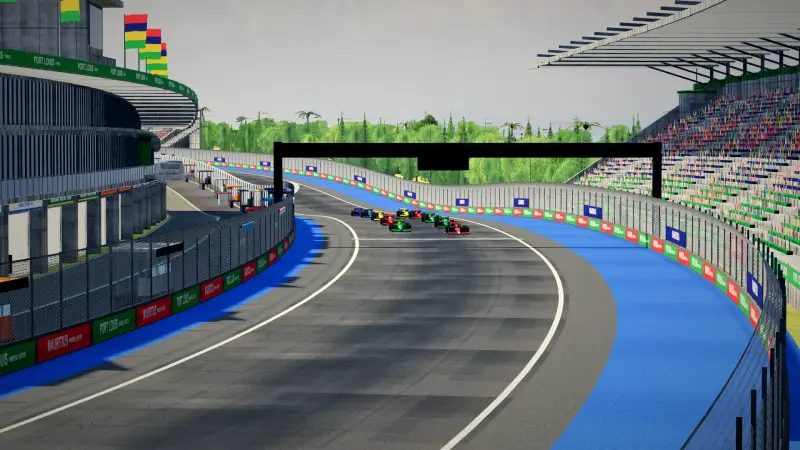 On the grid for the Grand Prix of Mauritius: Mauritius racing game screenshot