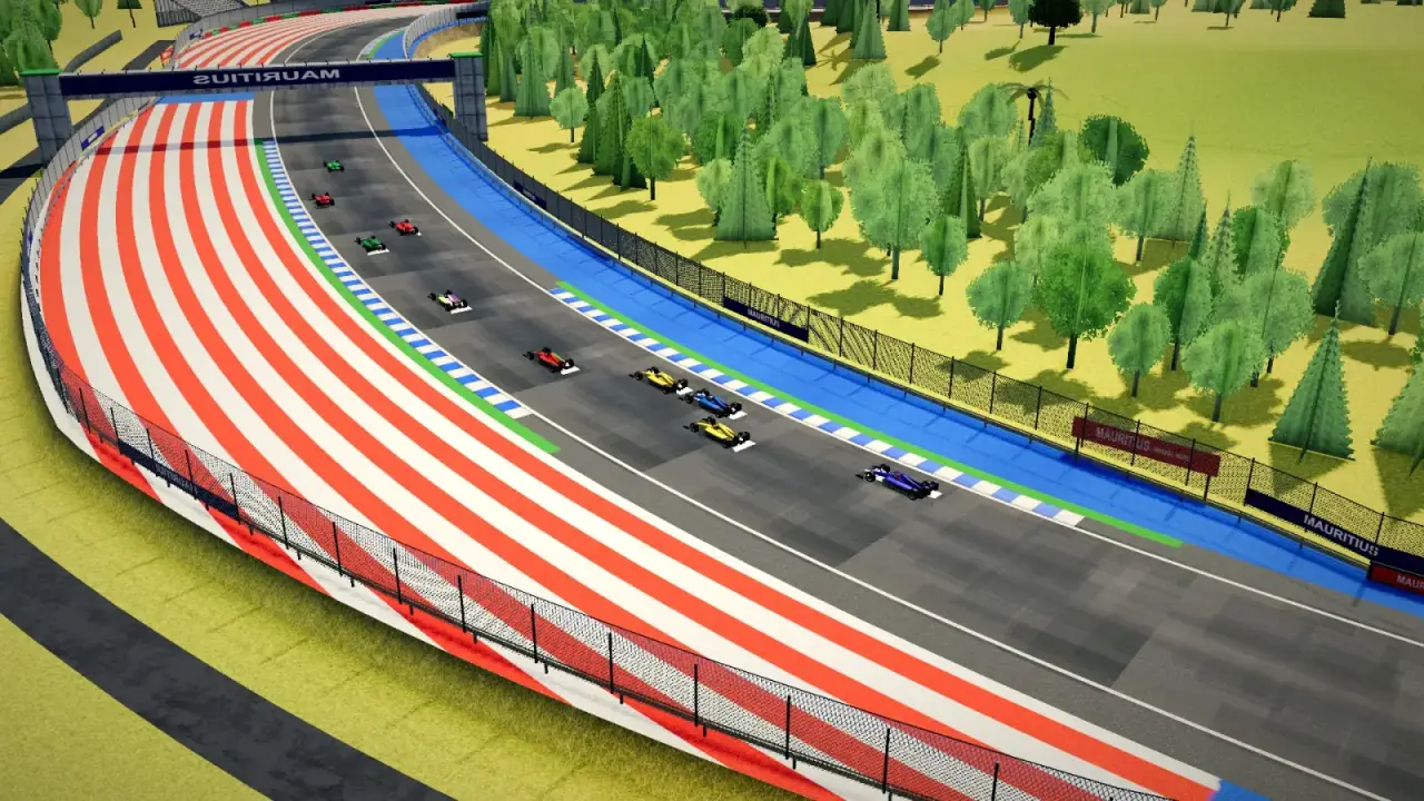 The helicopter over the Mauritius circuit: the Mauritius racing game