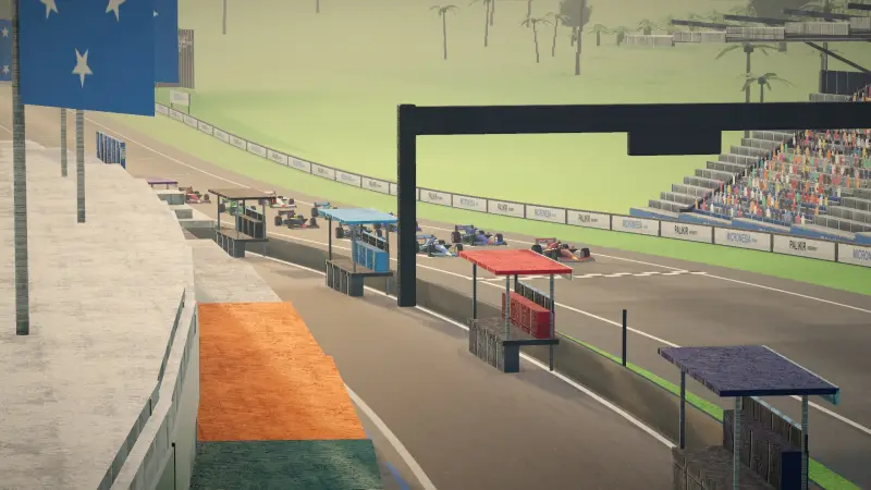 On the grid for the Grand Prix of Micronesia: Micronesia racing game screenshot